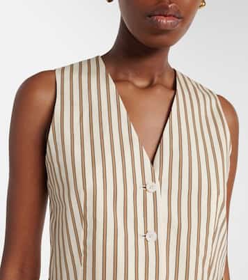 Fauno striped cotton and silk vest | Max Mara