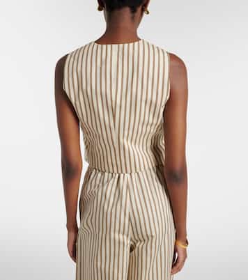 Fauno striped cotton and silk vest | Max Mara