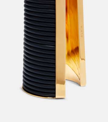 Leather-trimmed cuff bracelet | Alaïa