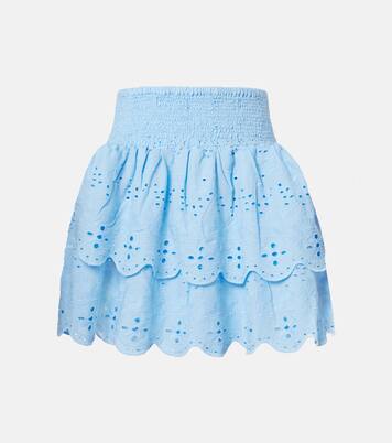 Riri broderie anglaise cotton miniskirt | Melissa Odabash