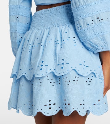 Riri broderie anglaise cotton miniskirt | Melissa Odabash