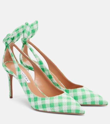 Bow Tie bow-detail checked pumps | Aquazzura
