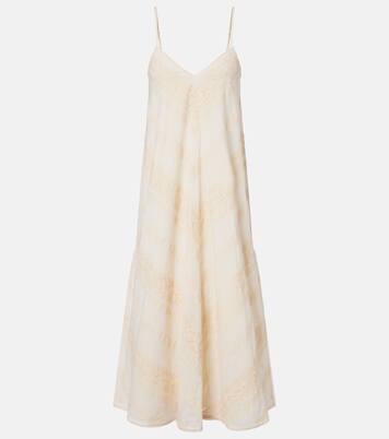 Abito midi in cotone con ricamo | Juliet Dunn