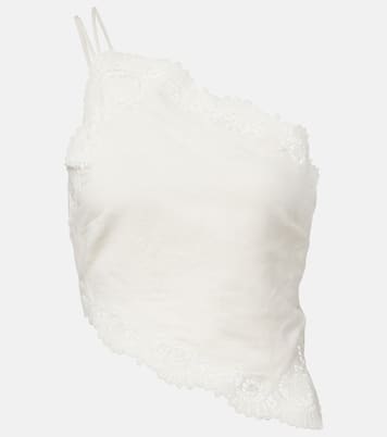 Darya embroidered linen and cotton top | Posse