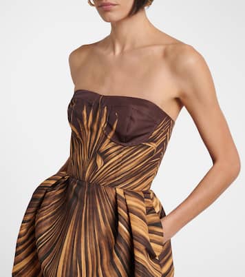 Printed bustier gown | Oscar de la Renta
