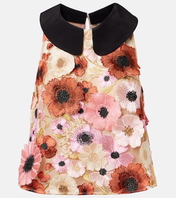 Blooming Meadow silk-trimmed top | Dorothee Schumacher