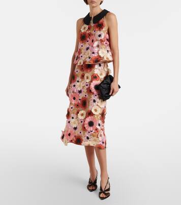 Blooming Meadow silk-trimmed top | Dorothee Schumacher