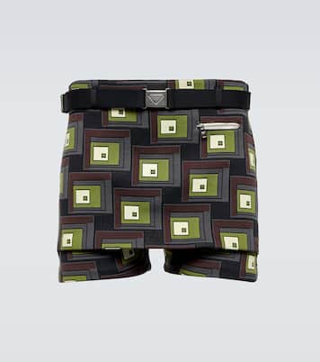 Belted jacquard shorts | Prada