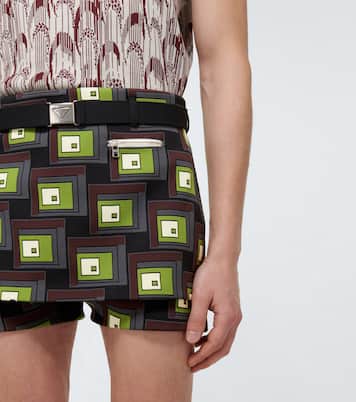 Belted jacquard shorts | Prada