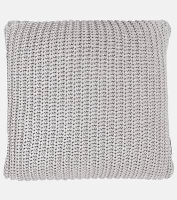 Cotton-blend knit cushion | Brunello Cucinelli
