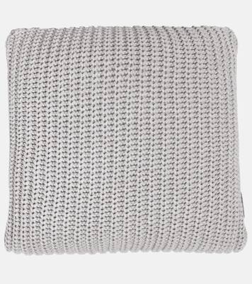 Cotton-blend knit cushion | Brunello Cucinelli
