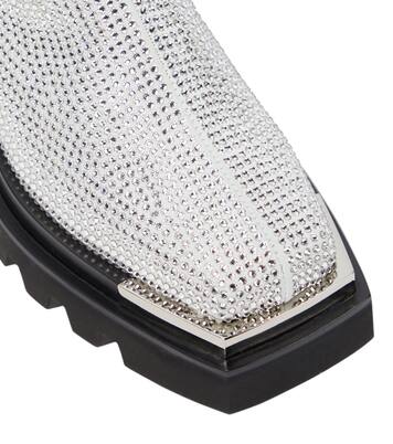 Crystal-embellished leather boots | Peter Do