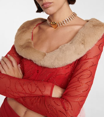 Verzierter Cardigan aus Mesh | Blumarine