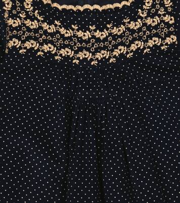 Robina polka-dot corduory dress | Caramel