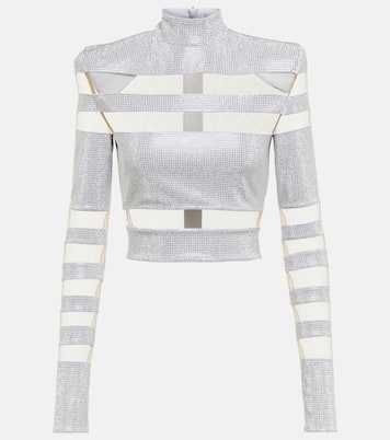 Cropped-Pullover mit Mesh | Balmain