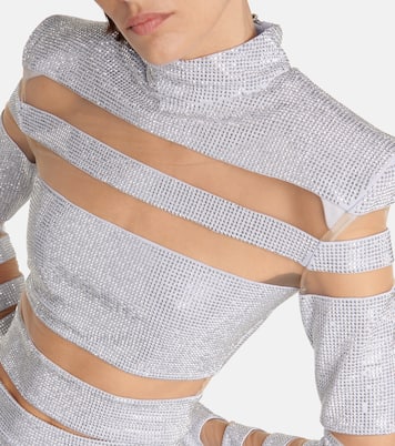 Cropped-Pullover mit Mesh | Balmain