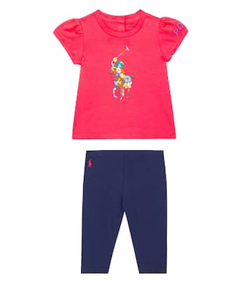 Baby Pony cotton T-shirt and leggings set | Polo Ralph Lauren Kids