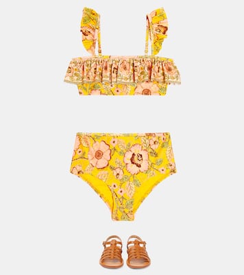 Junie ruffled floral bikini | Zimmermann Kids