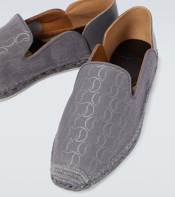 Espadon leather-trimmed jacquard espadrilles | Christian Louboutin