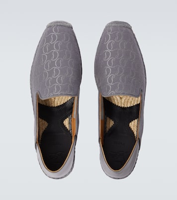 Espadon leather-trimmed jacquard espadrilles | Christian Louboutin