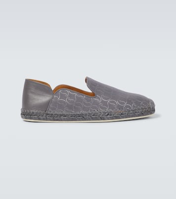 Espadon leather-trimmed jacquard espadrilles | Christian Louboutin