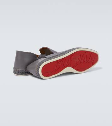 Espadon leather-trimmed jacquard espadrilles | Christian Louboutin
