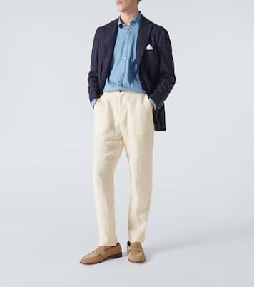 Cashmere, silk, and linen tuxedo jacket | Kiton