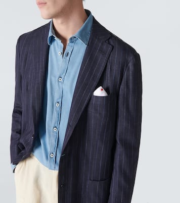 Cashmere, silk, and linen tuxedo jacket | Kiton