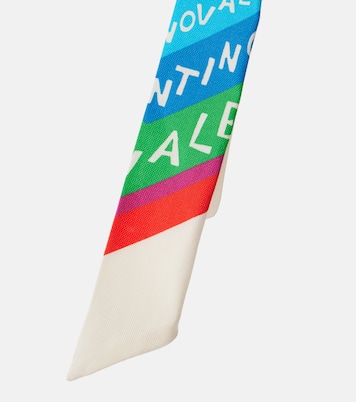 Valentino Chevron 24 silk and cotton head wrap | Valentino