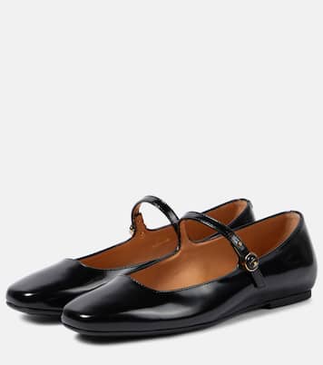 Polished leather Mary Jane flats | Tod's