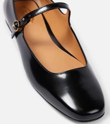 Polished leather Mary Jane flats | Tod's