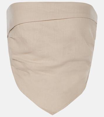 Antibes linen bandeau top | Faithfull