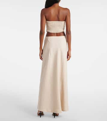 Antibes linen bandeau top | Faithfull