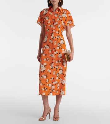 Robe chemise Florencia en crêpe à fleurs | Emilia Wickstead