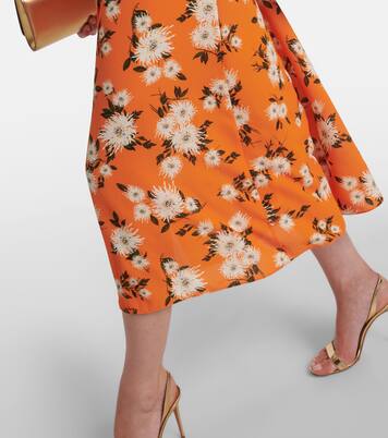 Robe chemise Florencia en crêpe à fleurs | Emilia Wickstead