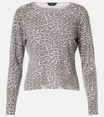 Distressed leopard-print jersey sweater | Balenciaga
