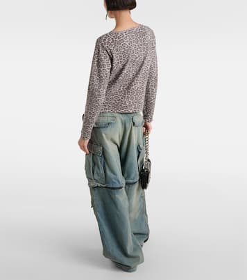 Distressed leopard-print jersey sweater | Balenciaga