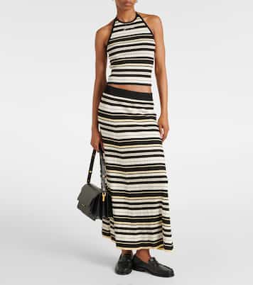 Midirock aus Rippstrick | Ganni