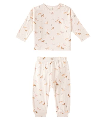 Baby printed cotton top and pants set | Rylee + Cru
