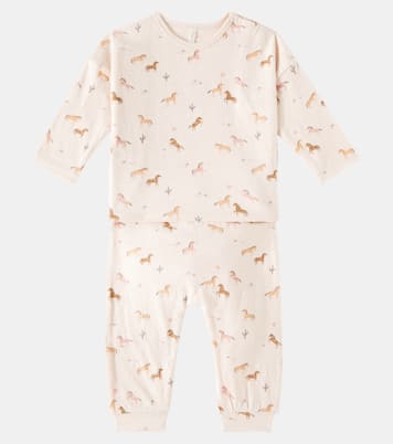 Baby printed cotton top and pants set | Rylee + Cru