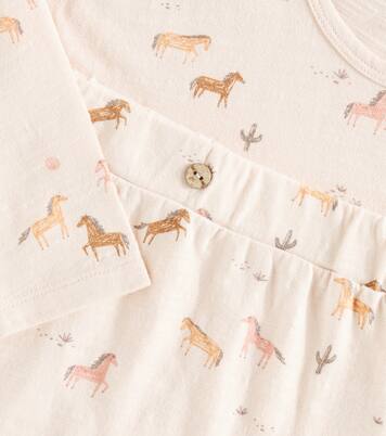 Baby printed cotton top and pants set | Rylee + Cru