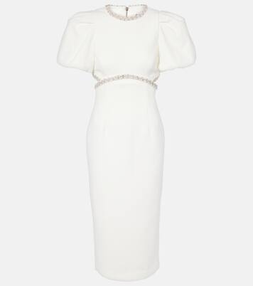 Bridal Verziertes Midikleid Alicia aus Crêpe | Rebecca Vallance