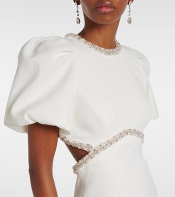 Bridal Verziertes Midikleid Alicia aus Crêpe | Rebecca Vallance