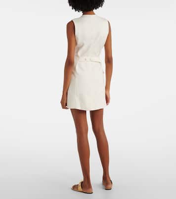 Vestido corto de sarga de lino | Faithfull