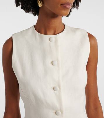 Vestido corto de sarga de lino | Faithfull