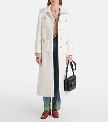 VLogo Signature fringed leather flats | Valentino Garavani