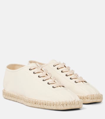 Linoleum canvas lace-up espadrilles | Lemaire