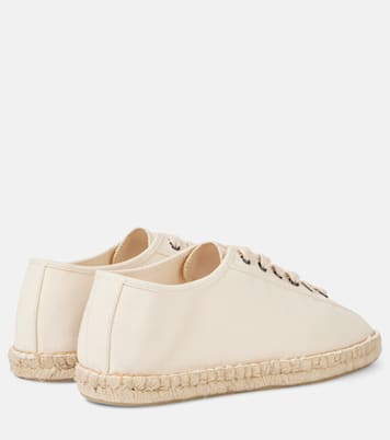 Linoleum canvas lace-up espadrilles | Lemaire