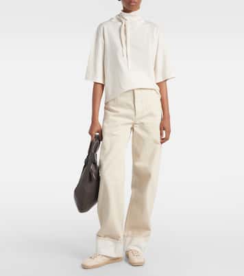 Linoleum canvas lace-up espadrilles | Lemaire