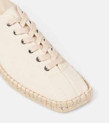 Linoleum canvas lace-up espadrilles | Lemaire
